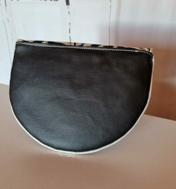 Pochette femme demi lune DIANE noir doré – Image 3