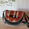 Pochette femme demi lune DIANE noir marron
