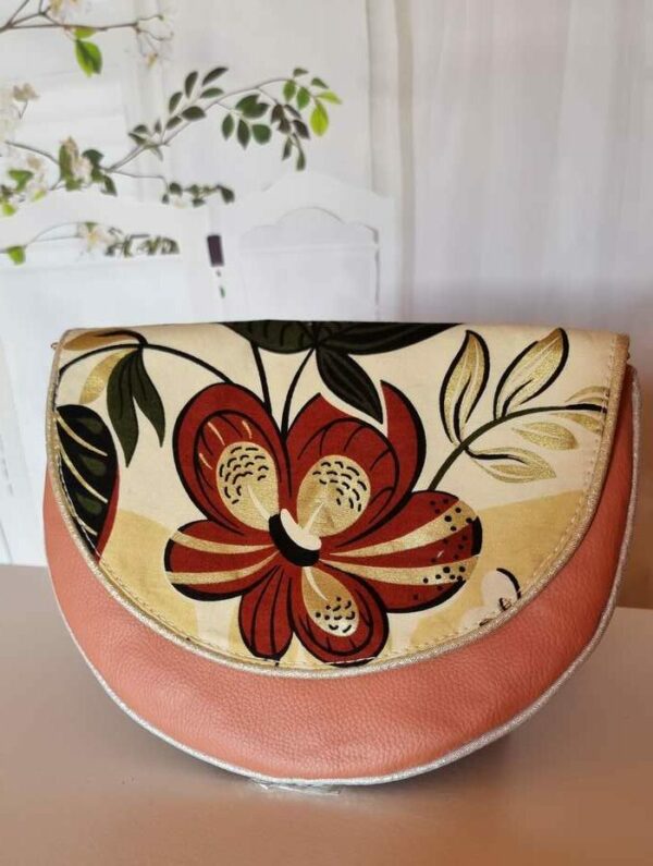 Pochette femme demi lune DIANE terracotta – Image 4